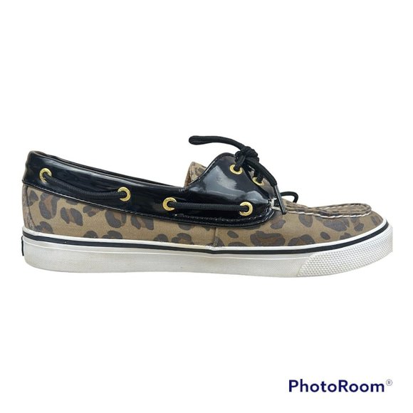 Sperry Top-Sider Women Shoes Sz 10‎ Cheetah Leopard Print Boat Loafer 2-eye - Picture 2 of 10